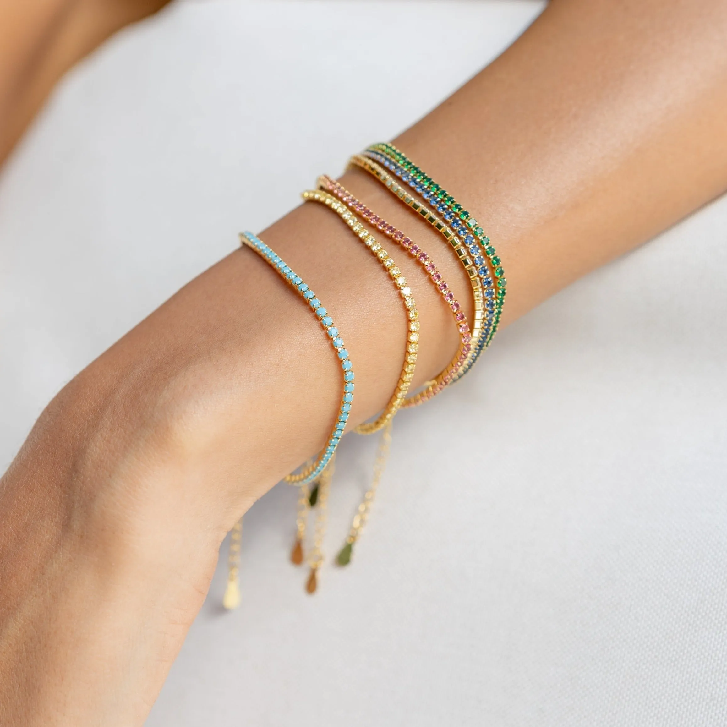 Chloe Tennis Bracelet Sapphire sold by Beach Bunny product image thumbnail 3