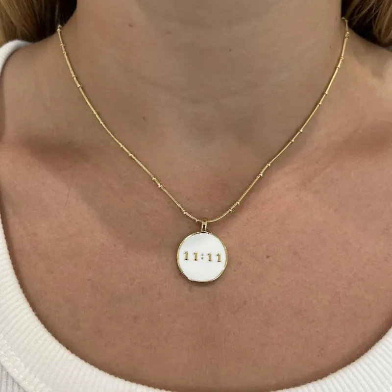 11:11 Necklace White sold by Beach Bunny