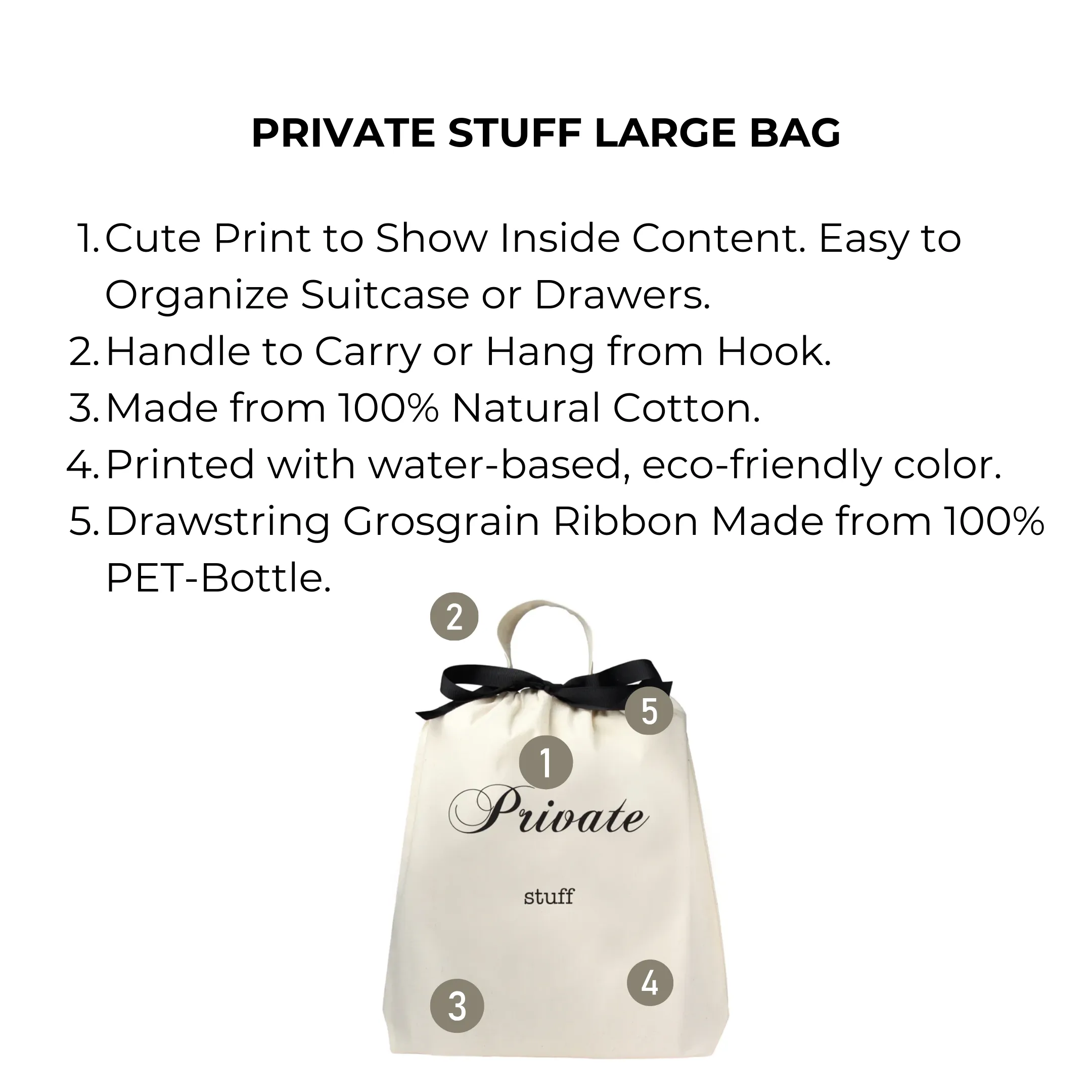 Private Stuff Large Bag, Cream sold by Beach Bunny product image thumbnail 4