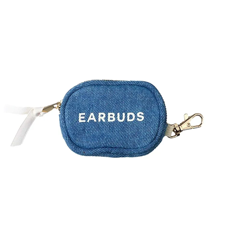 Earbuds/Airpods Case with Clasp, Denim sold by Beach Bunny