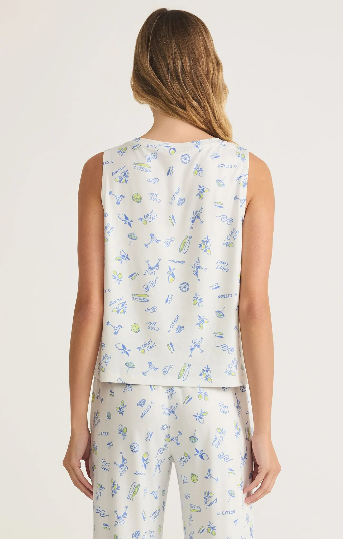 Bridgette Citron Tank by Z Supply - White sold by Beach Bunny product image thumbnail 3