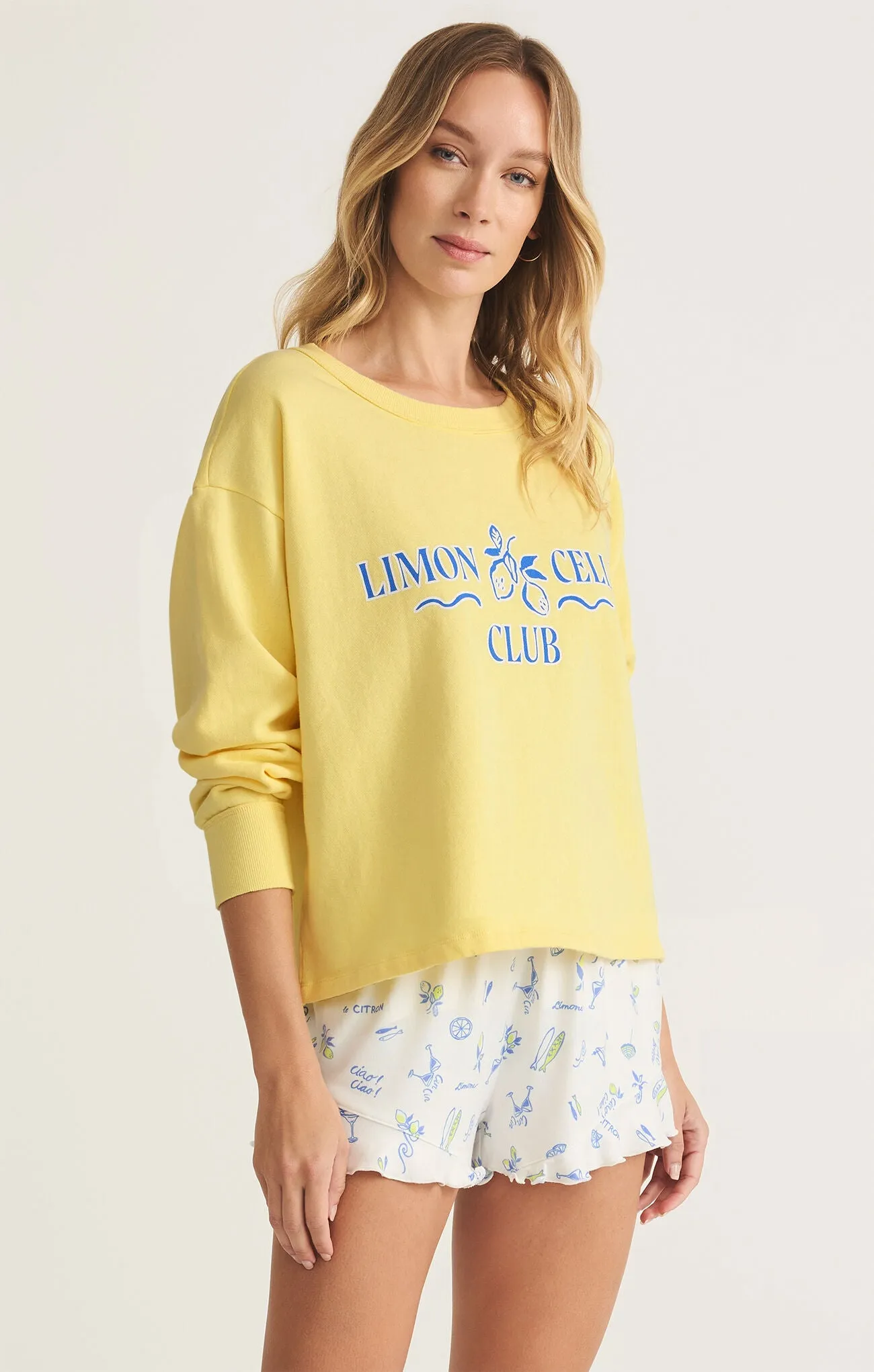 Limoncello Sweatshirt by Z Supply - Lemonade sold by Beach Bunny product image thumbnail 2