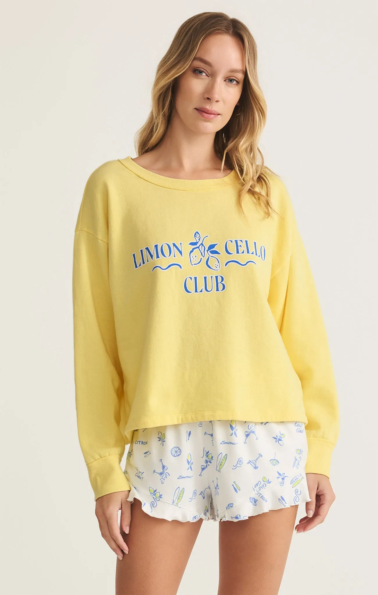 Limoncello Sweatshirt by Z Supply - Lemonade sold by Beach Bunny