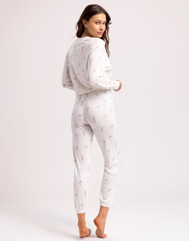 Ava Cocktails Jogger by Z Supply - Cloud Dancer made by Z Supply
