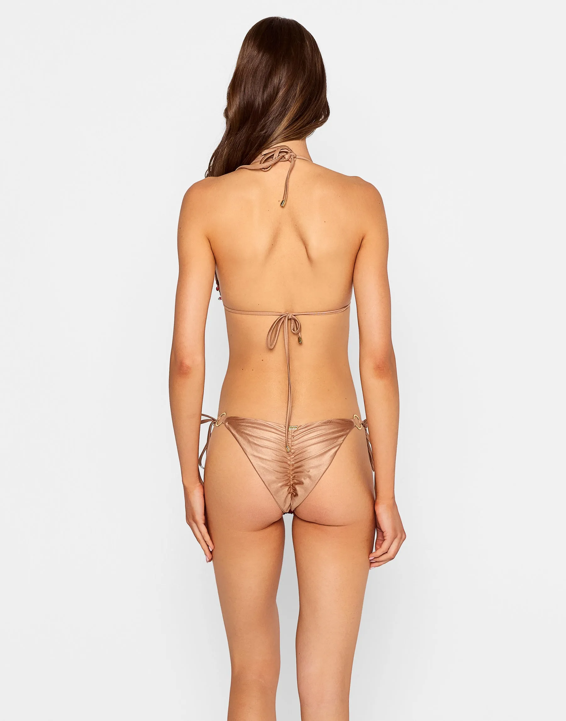 Disco Diva Tie Side Skimpy - Pink/Gold sold by Beach Bunny product image thumbnail 5