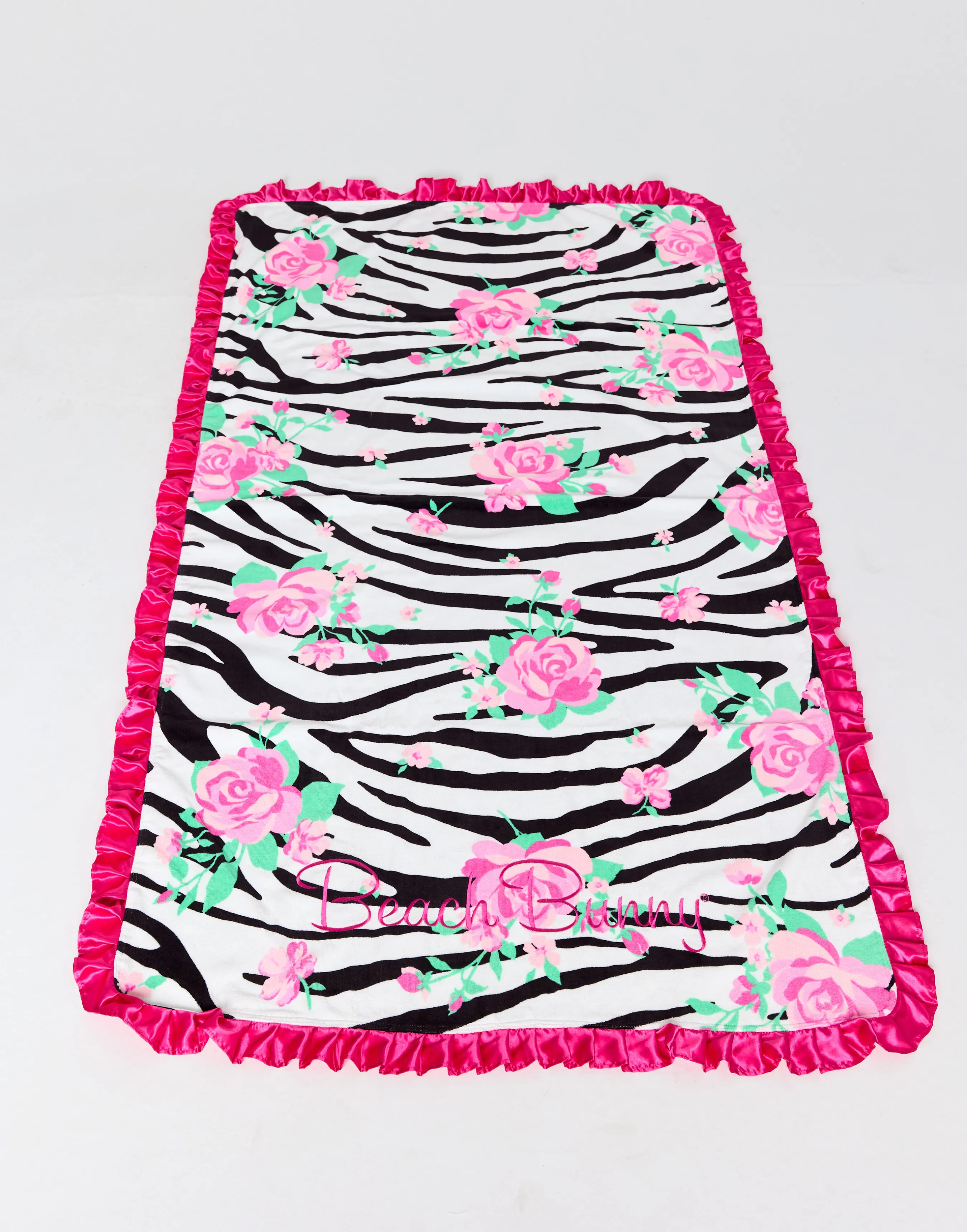 Zebra Rose Towel sold by Beach Bunny product image thumbnail 2