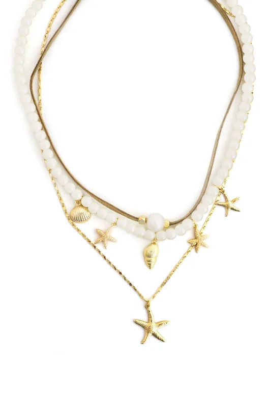 Oceans Whisper Necklace by Pannee - Gold sold by Beach Bunny