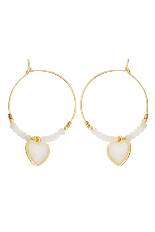 Ivory Bliss Hoops by Pannee - Gold made by Beach Bunny