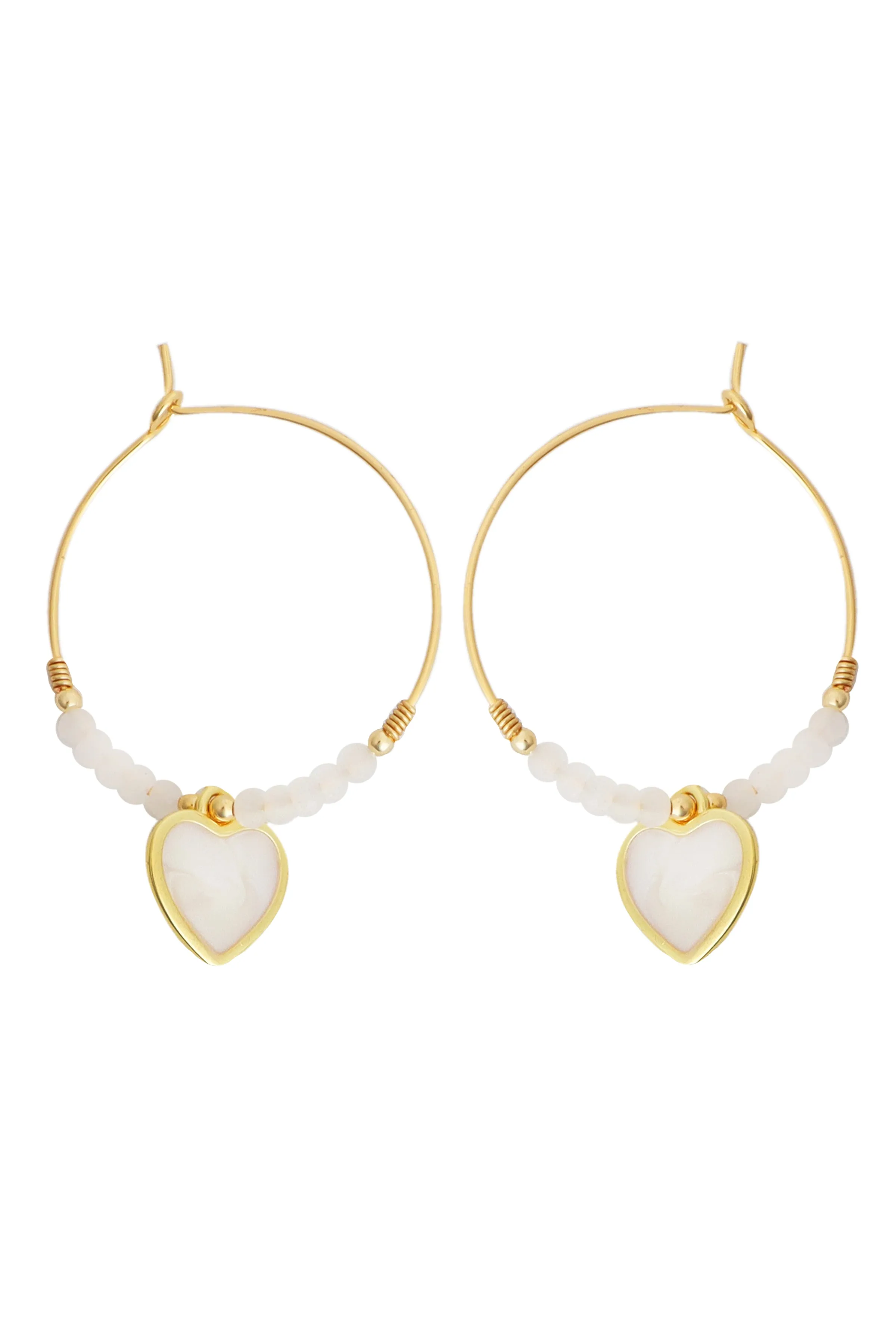 Ivory Bliss Hoops by Pannee - Gold sold by Beach Bunny