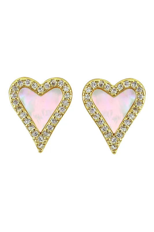 Love Stud Earrings - Gold made by Beach Bunny
