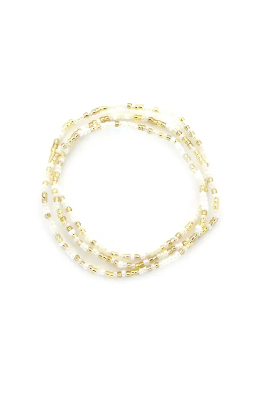 Shine Bright Bracelet by Pannee - Ivory/Gold sold by Beach Bunny