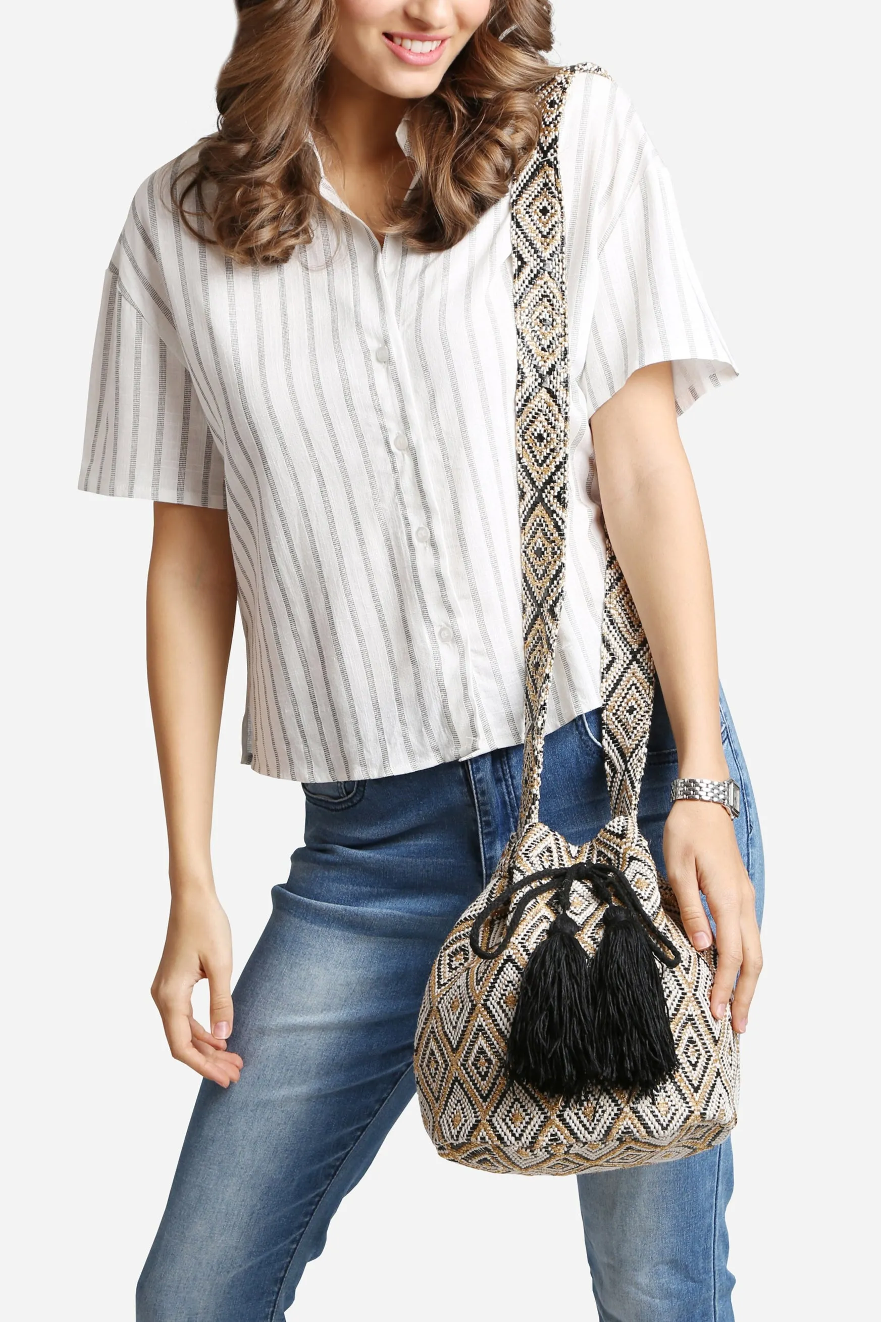 Bucket Crossbody Bag - Black sold by Beach Bunny product image thumbnail 2