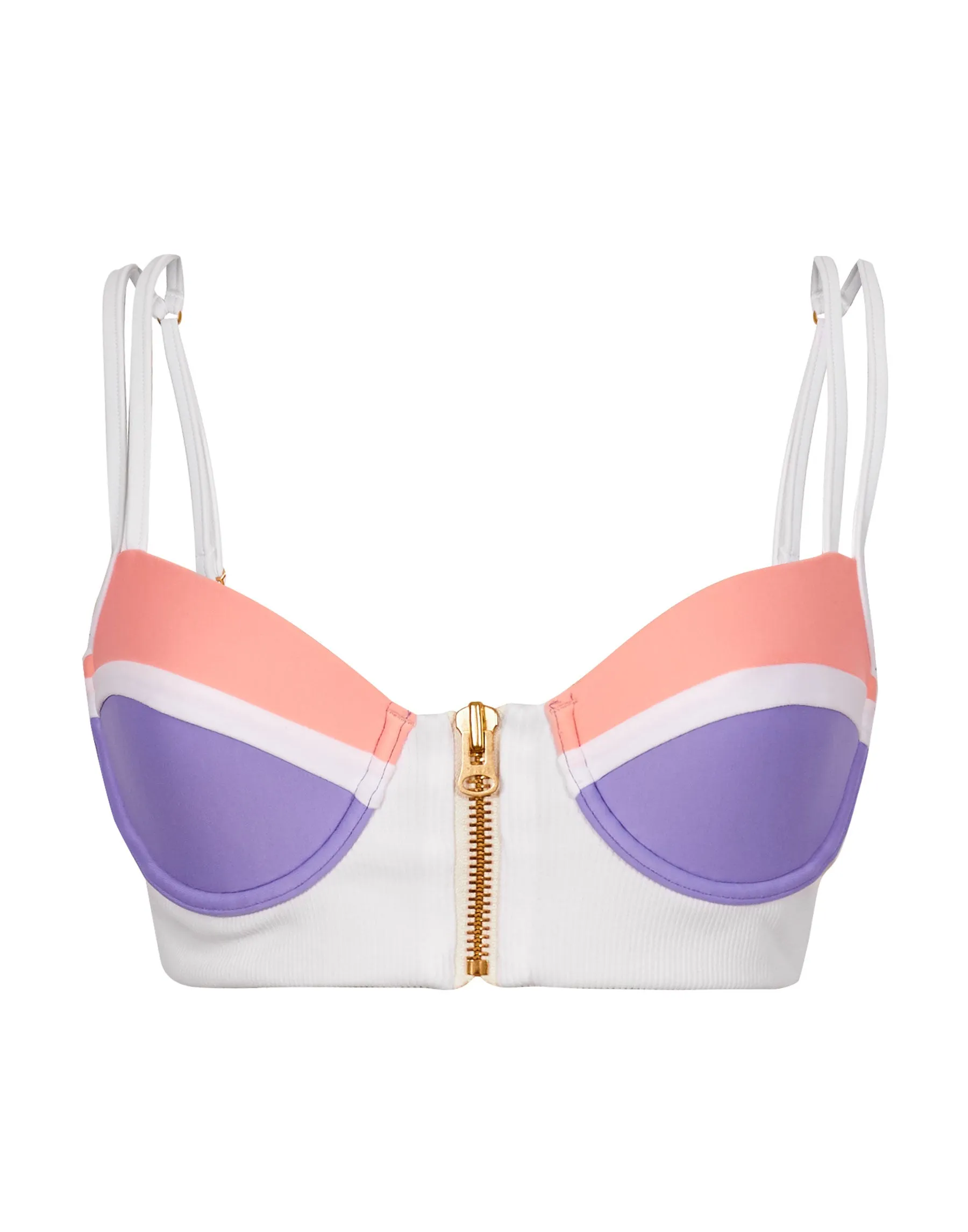 Endless Summer Push Up Top - White/Sorbet/Lilac sold by Beach Bunny product image thumbnail 3