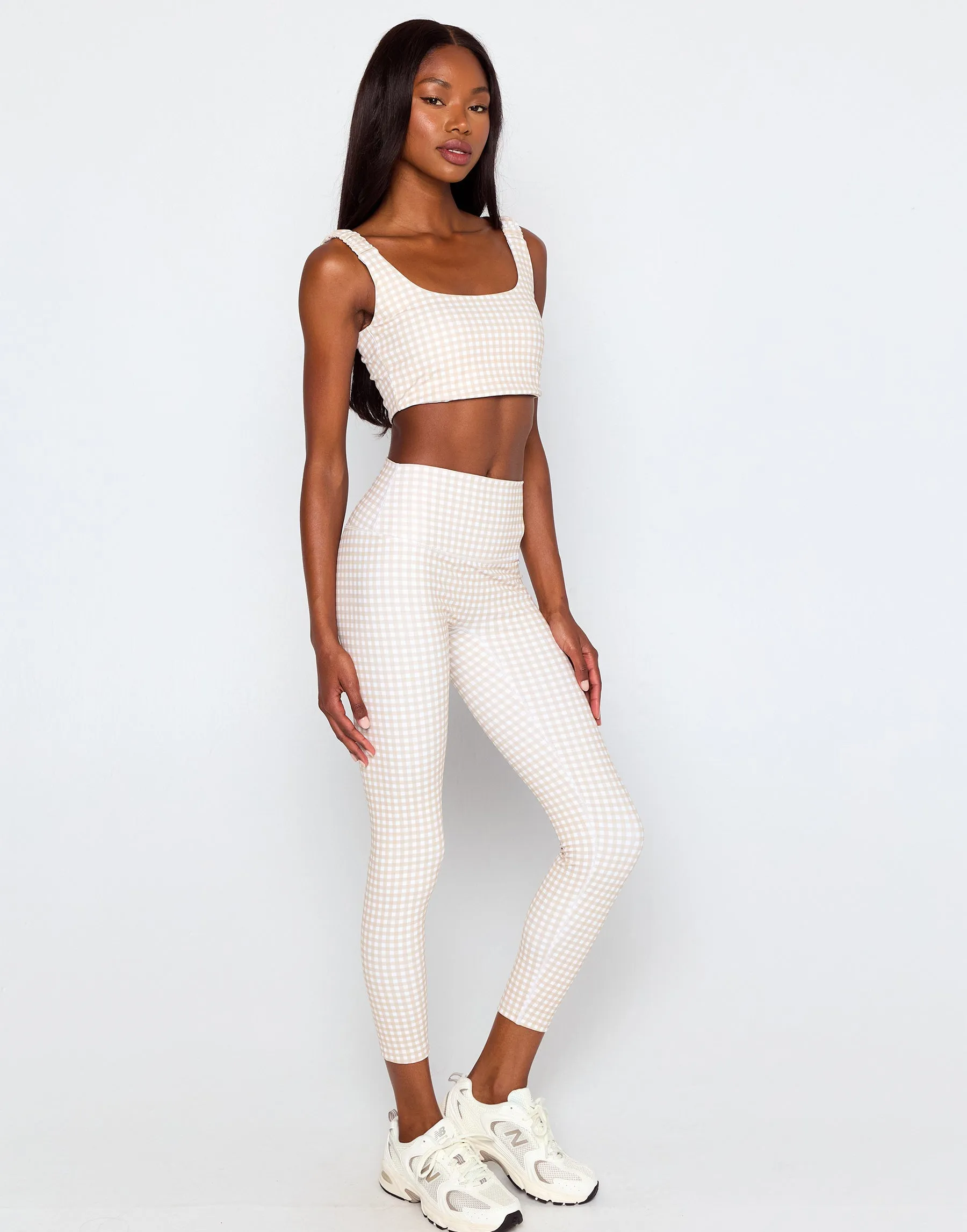 Olivia Legging - Beige Gingham sold by Beach Bunny