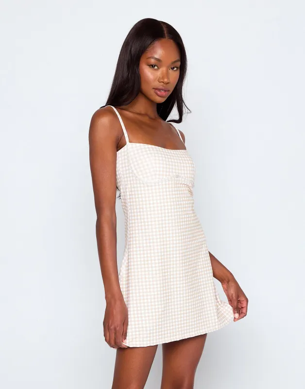 Courtside Dress - Beige sold by Beach Bunny
