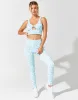 Isabella Legging - Aqua Leopard sold by Beach Bunny
