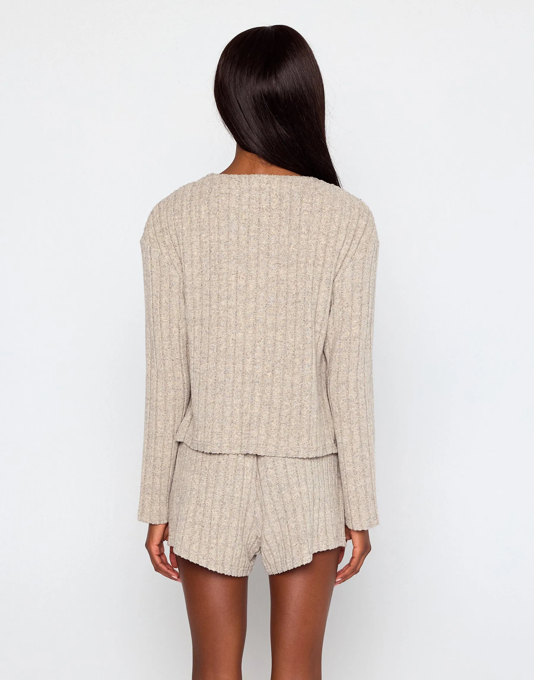 Mai Long Sleeve Cardigan - Oatmeal sold by Beach Bunny product image thumbnail 3