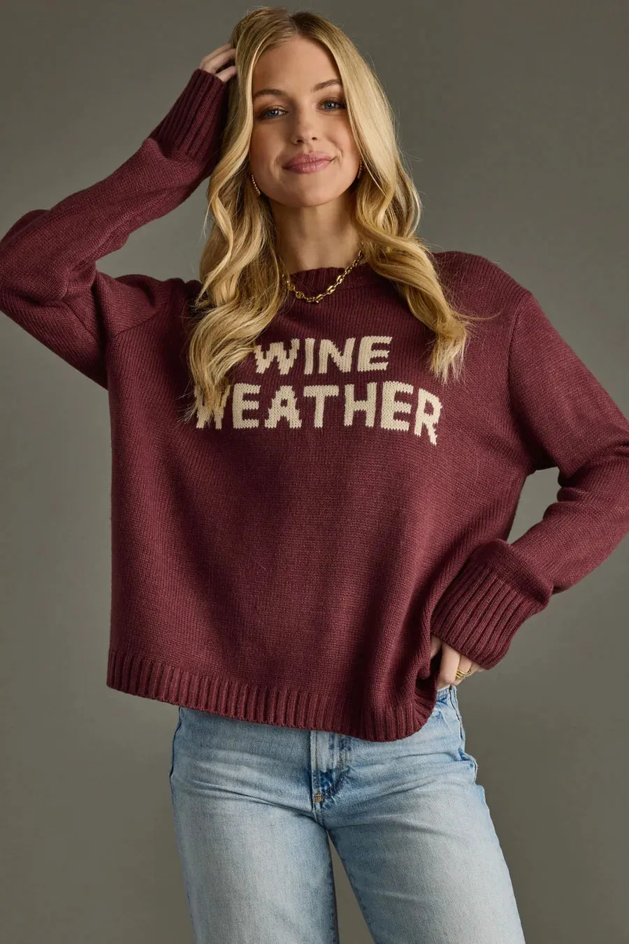 Wine Weather Sweater by Panache - Purple sold by Beach Bunny product image thumbnail 2