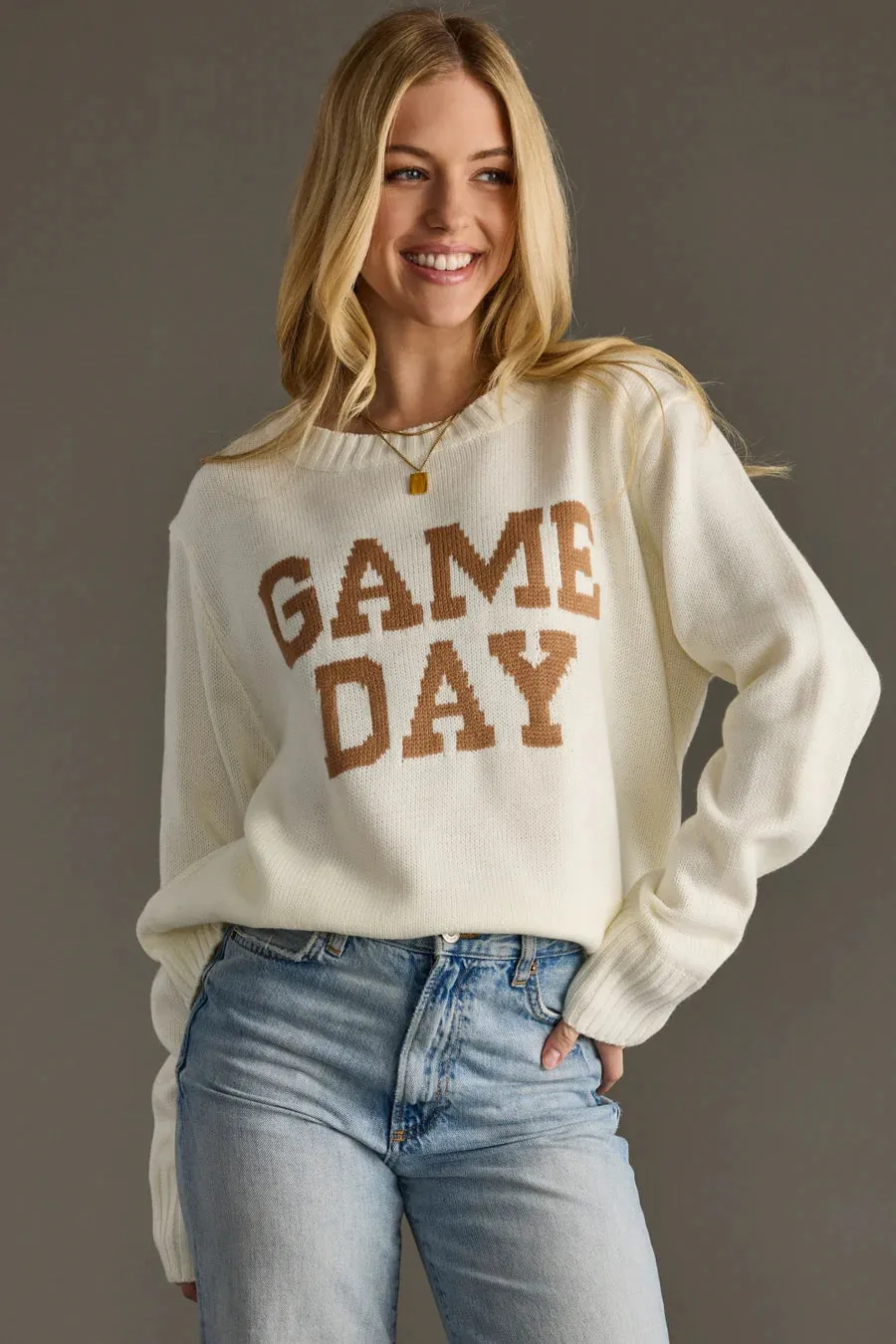 Game Day Sweater by Panache - Ivory sold by Beach Bunny
