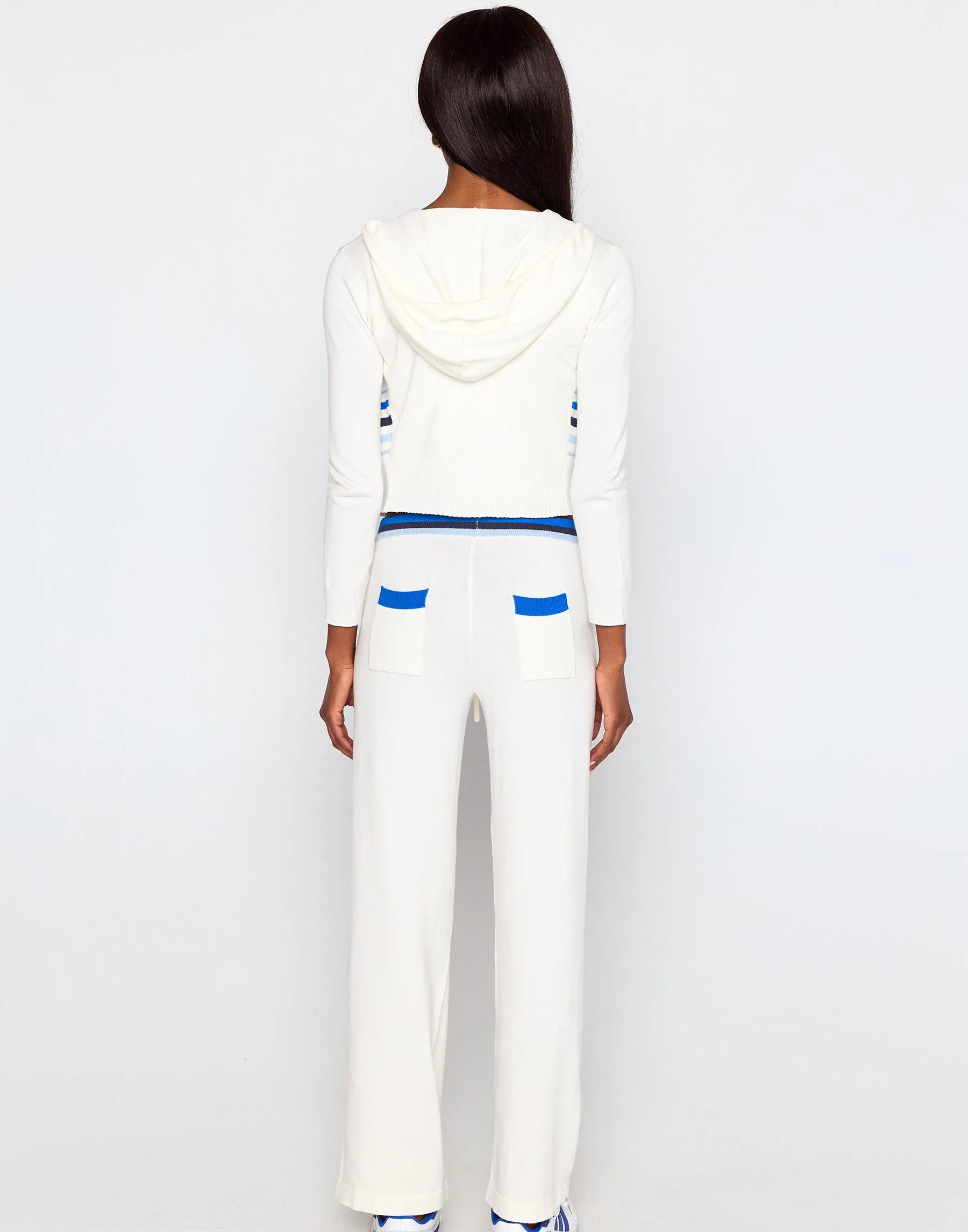 Colette Knit Stripe Pant - White/Blue sold by Beach Bunny product image thumbnail 5