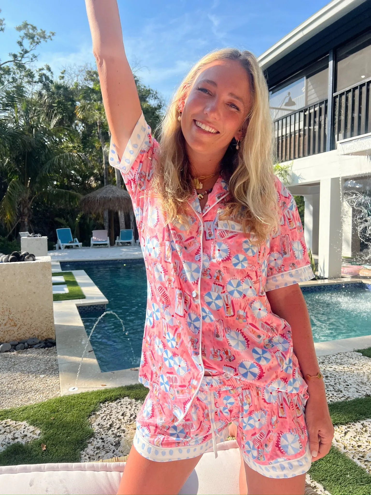 Pink Beach - Short Sleeve Pajama Set sold by Beach Bunny product image thumbnail 4