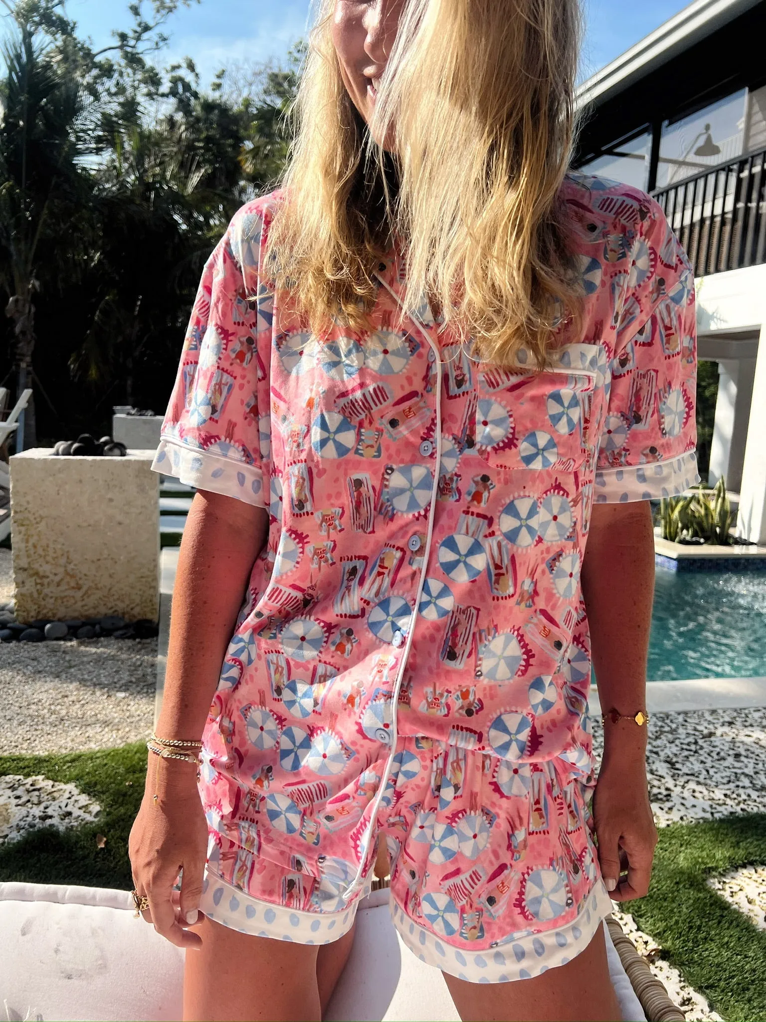 Pink Beach - Short Sleeve Pajama Set sold by Beach Bunny product image thumbnail 5