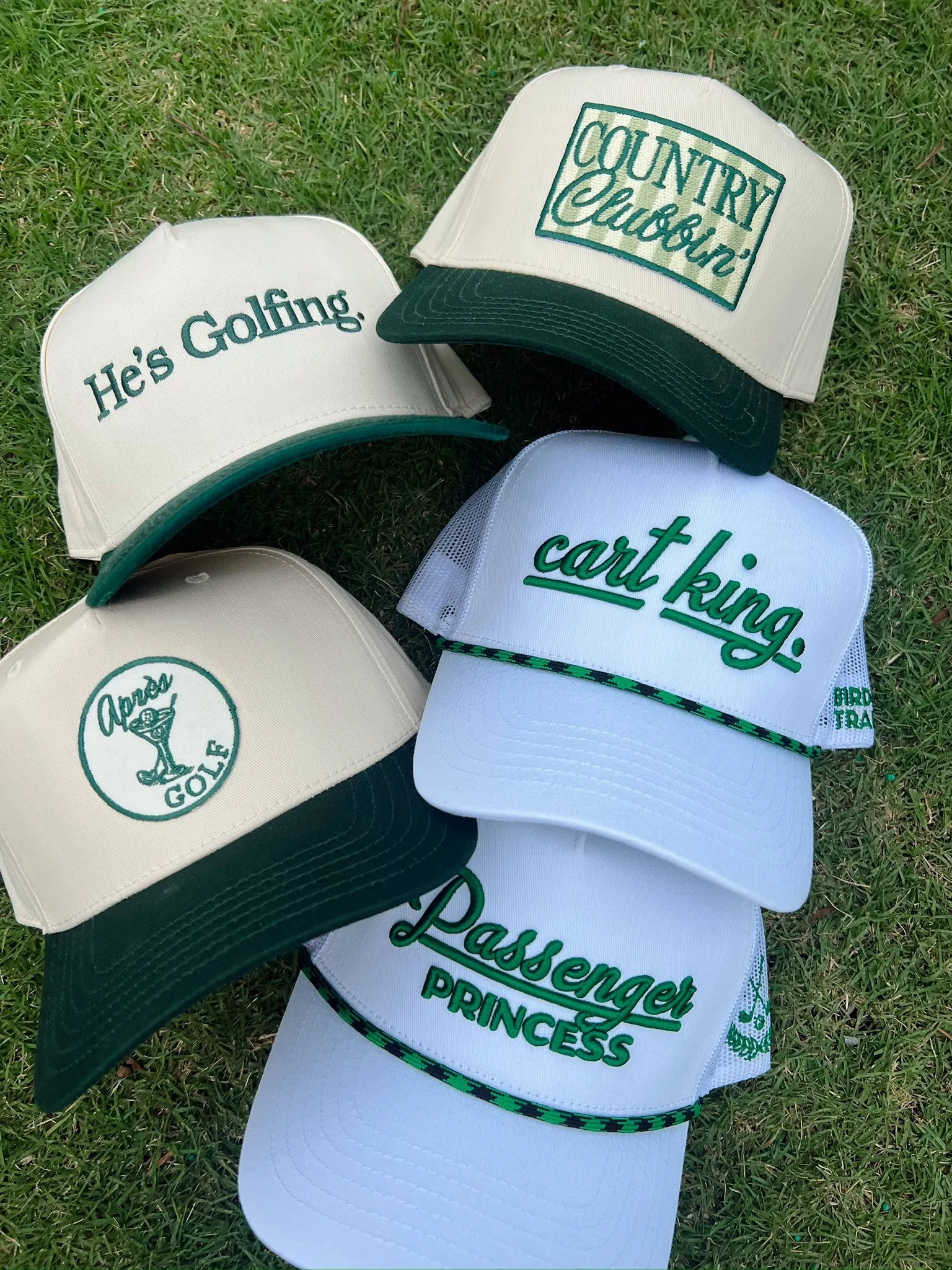 Apres Golf - Green Vintage Trucker Hat by KenzKustomz sold by Beach Bunny product image thumbnail 4