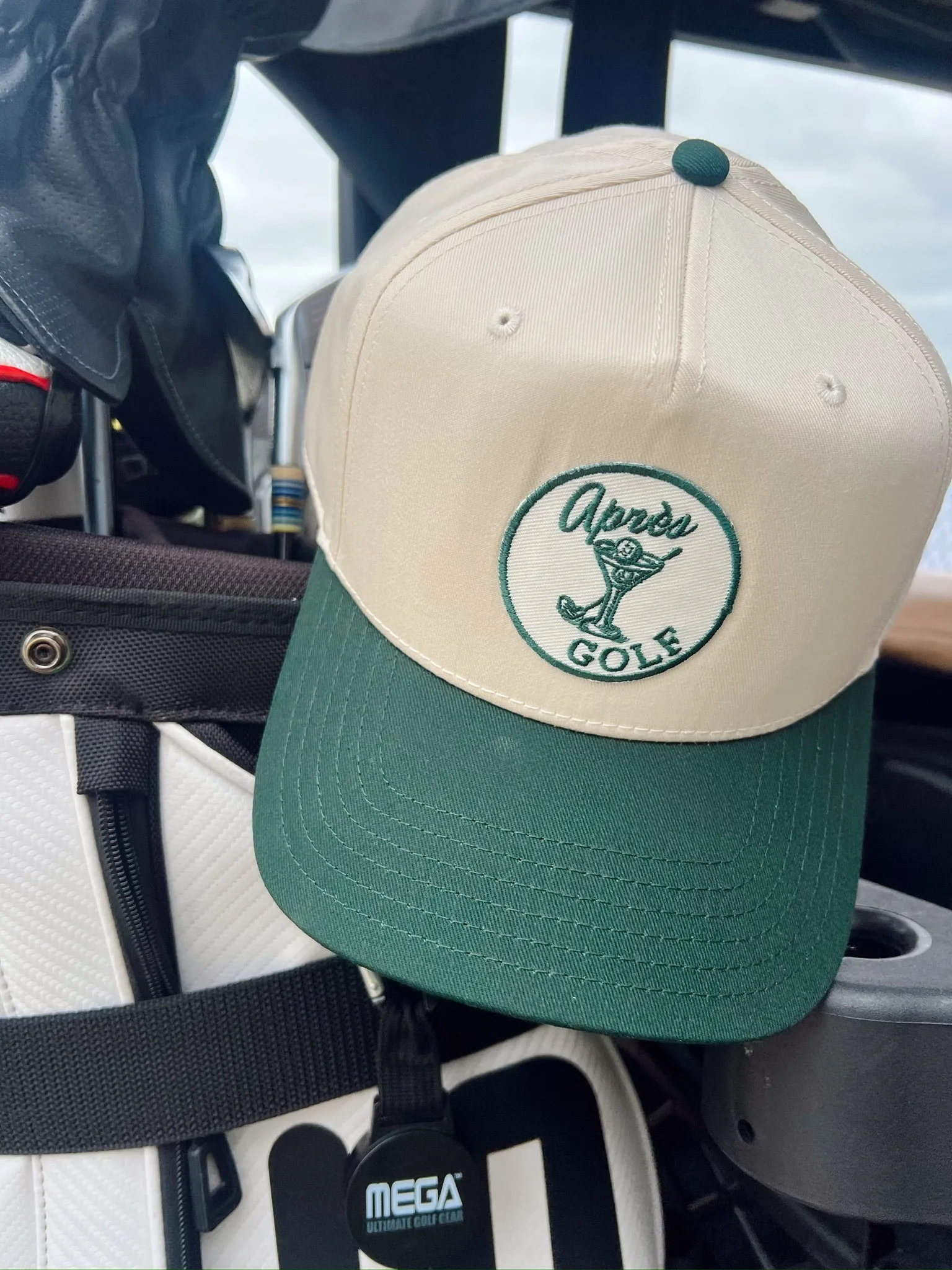 Apres Golf - Green Vintage Trucker Hat by KenzKustomz sold by Beach Bunny product image thumbnail 2