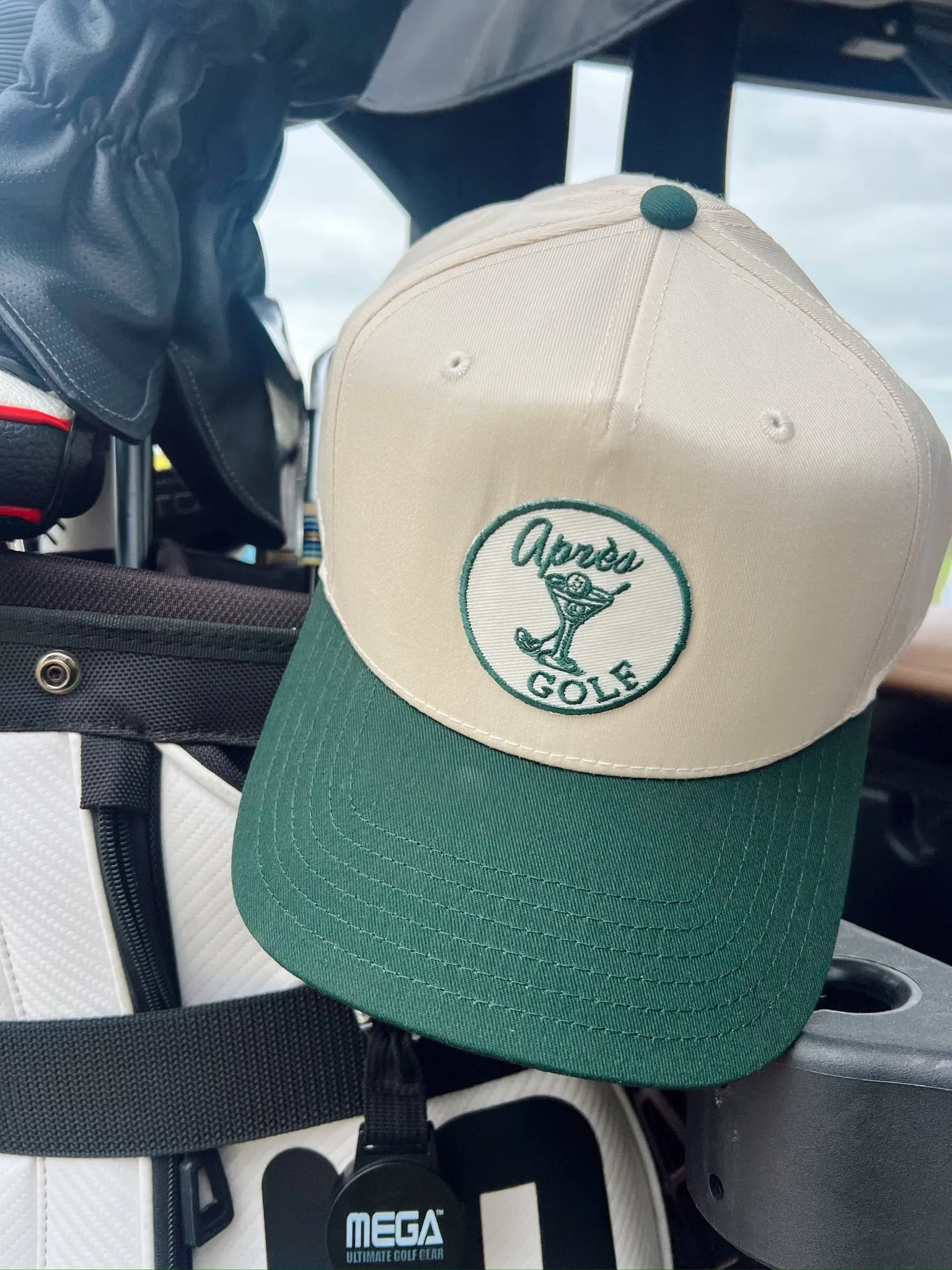 Apres Golf - Green Vintage Trucker Hat by KenzKustomz sold by Beach Bunny product image thumbnail 3
