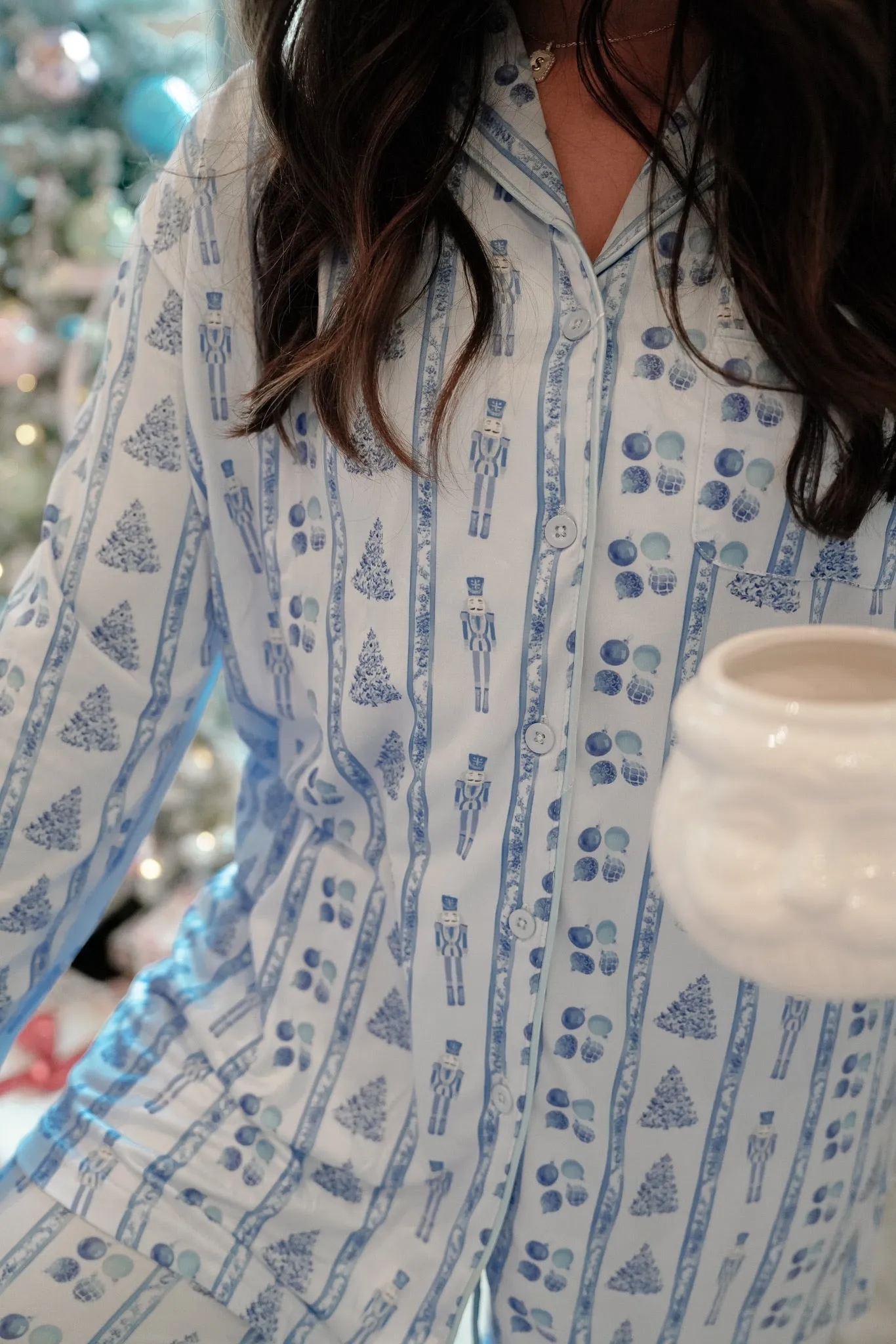 Blue Christmas - Long Pajama Set by KenzKustomz sold by Beach Bunny product image thumbnail 4