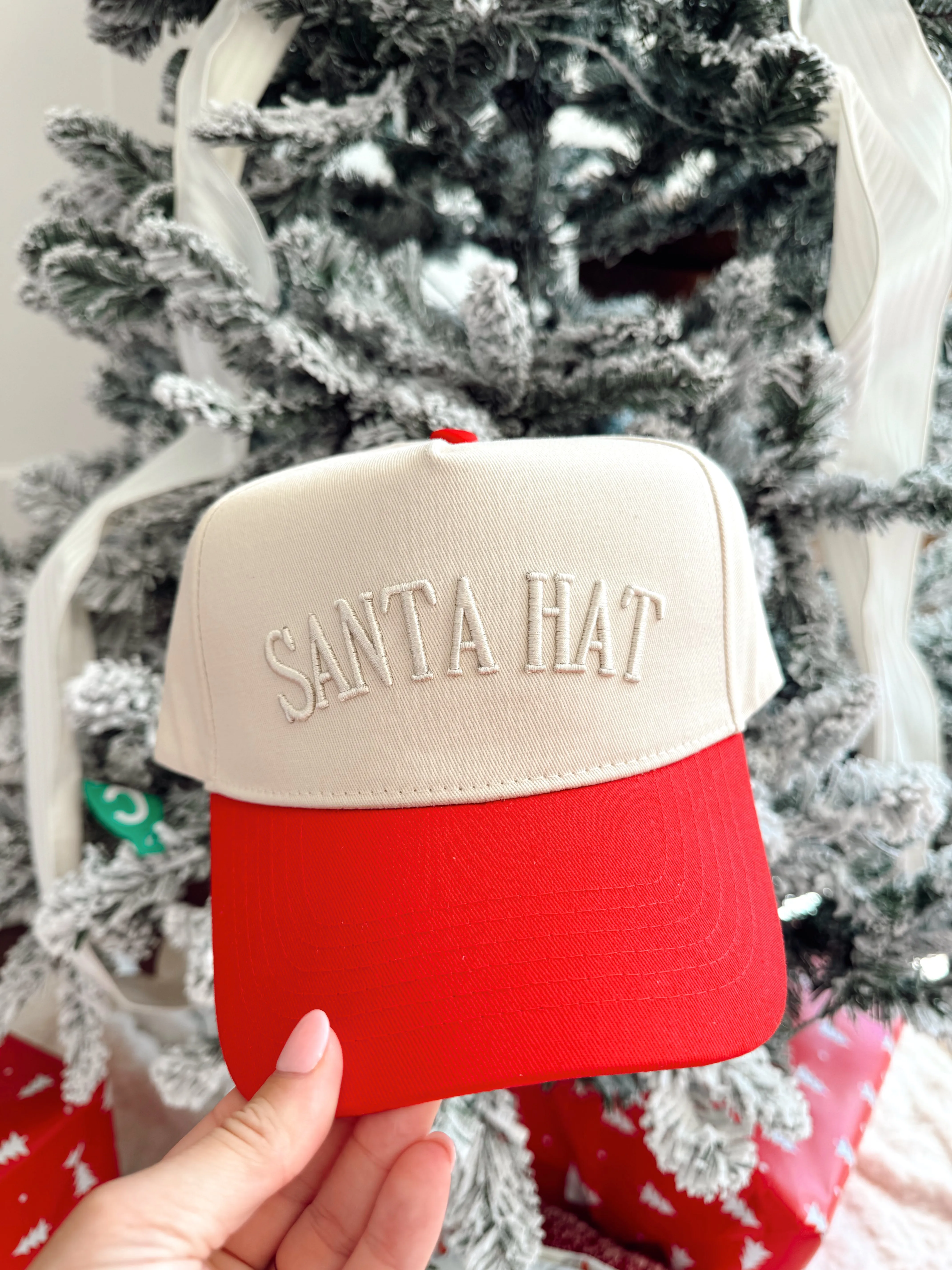 Santa Hat - Red Vintage Trucker Hat sold by Beach Bunny product image thumbnail 3