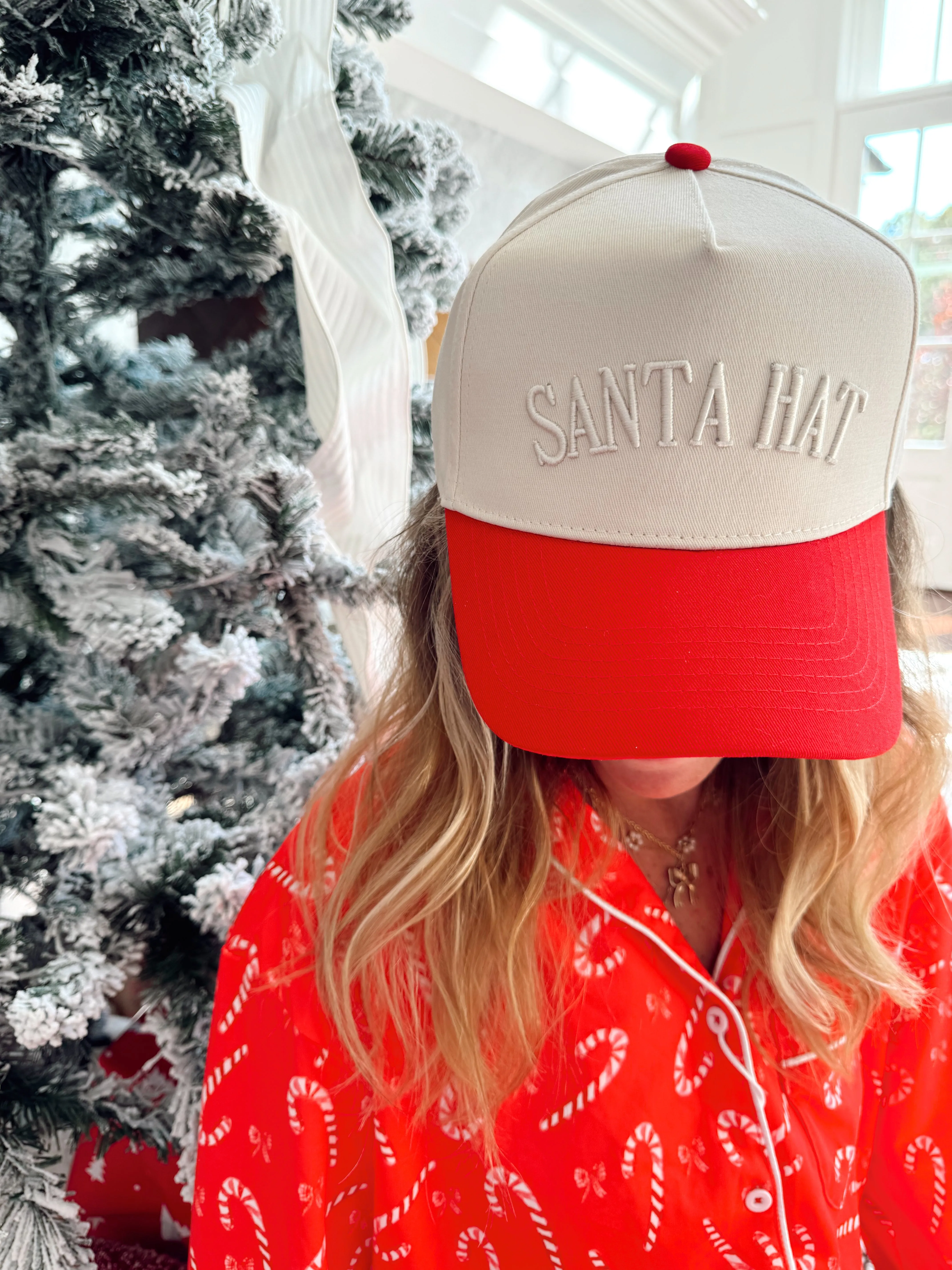 Santa Hat - Red Vintage Trucker Hat sold by Beach Bunny product image thumbnail 2