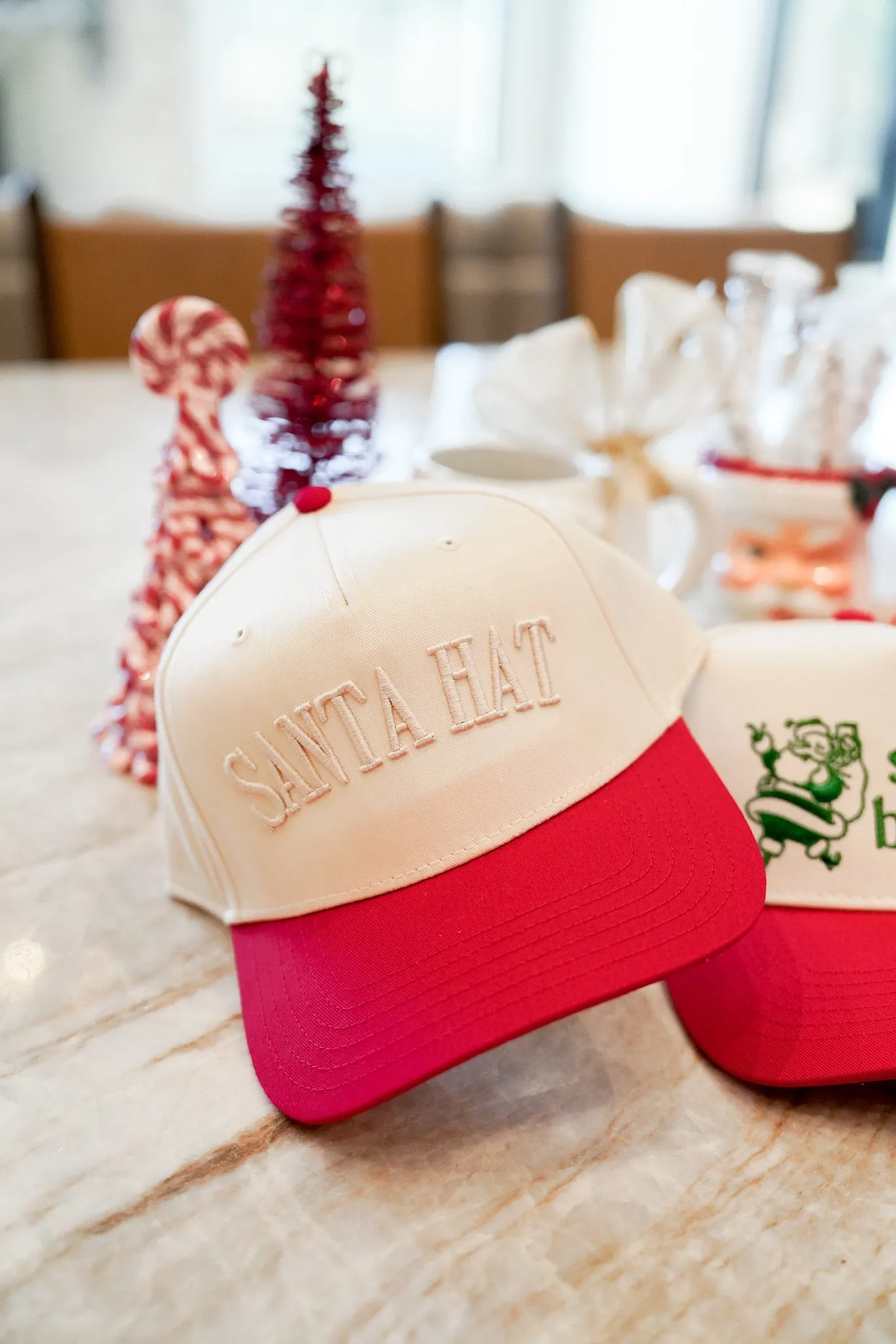 Santa Hat - Red Vintage Trucker Hat sold by Beach Bunny