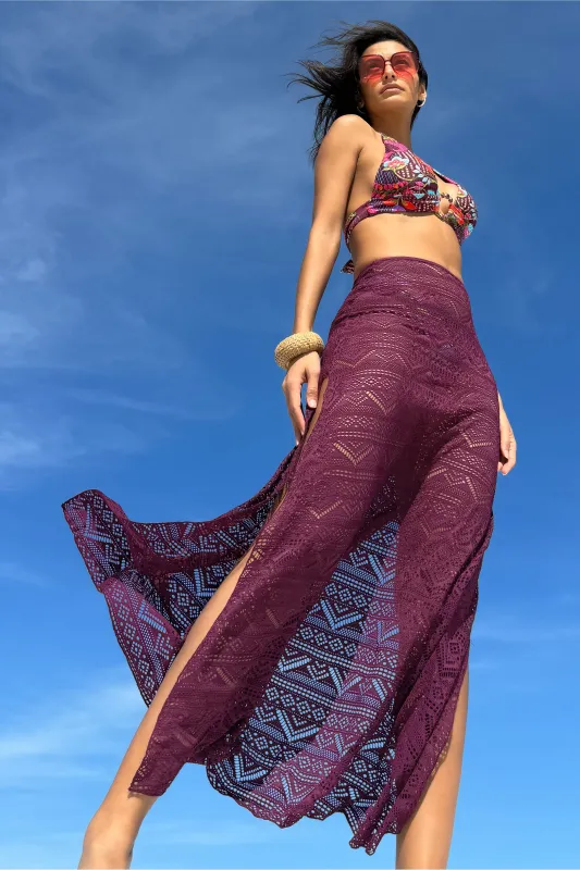 COLOR PLAY MAXI SKIRT sold by Beach Bunny