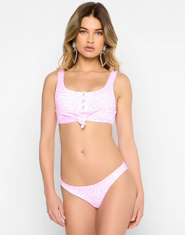 Sage Knot Top - Pink White Tiger sold by Beach Bunny