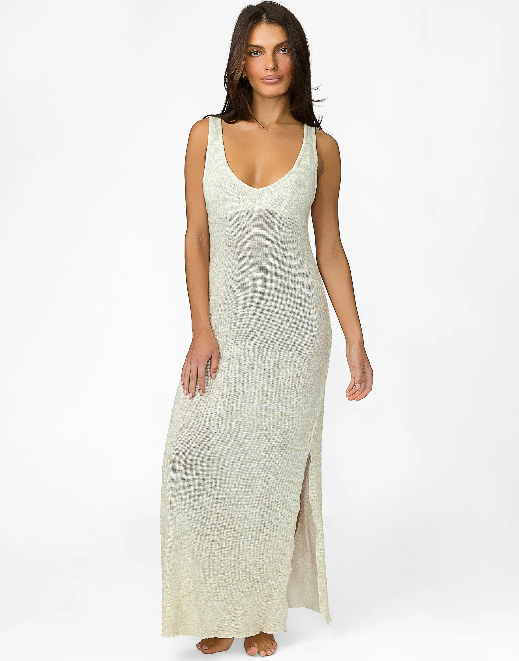 Amaia Maxi Dress - Gold Knit sold by Beach Bunny product image thumbnail 4