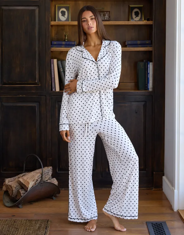 AUSTIN PANT - IVORY DOT made by Beach Bunny