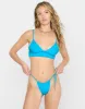 Lilly Bralette Top - Blue Sea Shiny Wide Rib sold by Beach Bunny