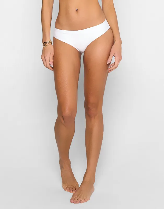 Kate Full Bottom - White Rib sold by Beach Bunny