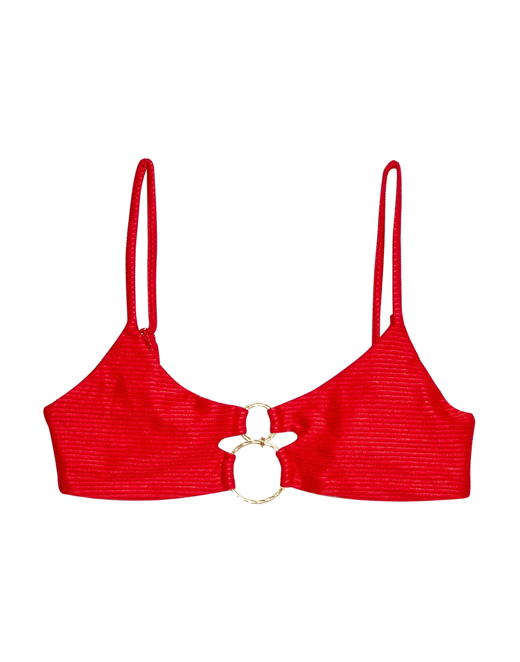 Lexi Bralette Top - Red Rib sold by Beach Bunny product image thumbnail 2