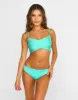 Wendy Bralette Top - Aqua Shiny Wide Rib sold by Beach Bunny