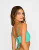 Wendy Bralette Top - Aqua Shiny Wide Rib sold by Beach Bunny