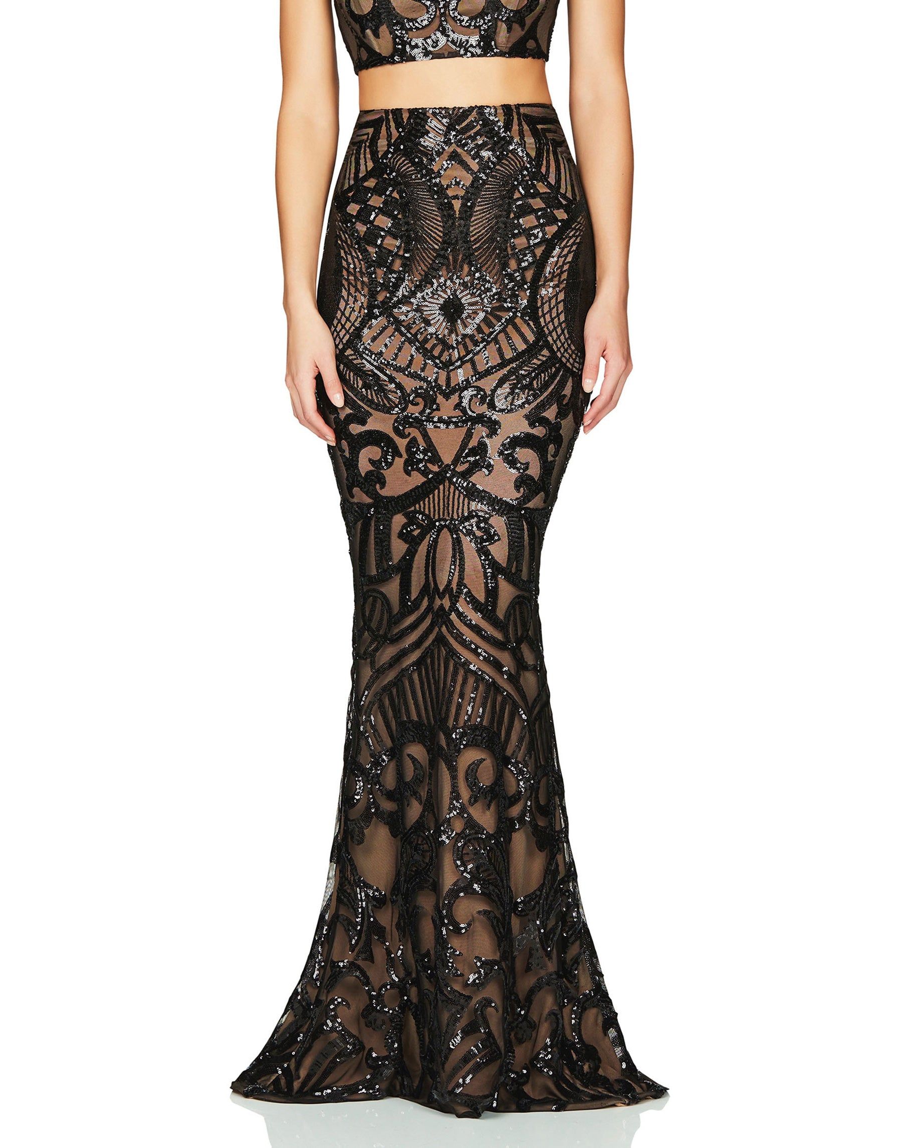 Mon Cherie Sequin Skirt by Nookie - Black sold by Beach Bunny