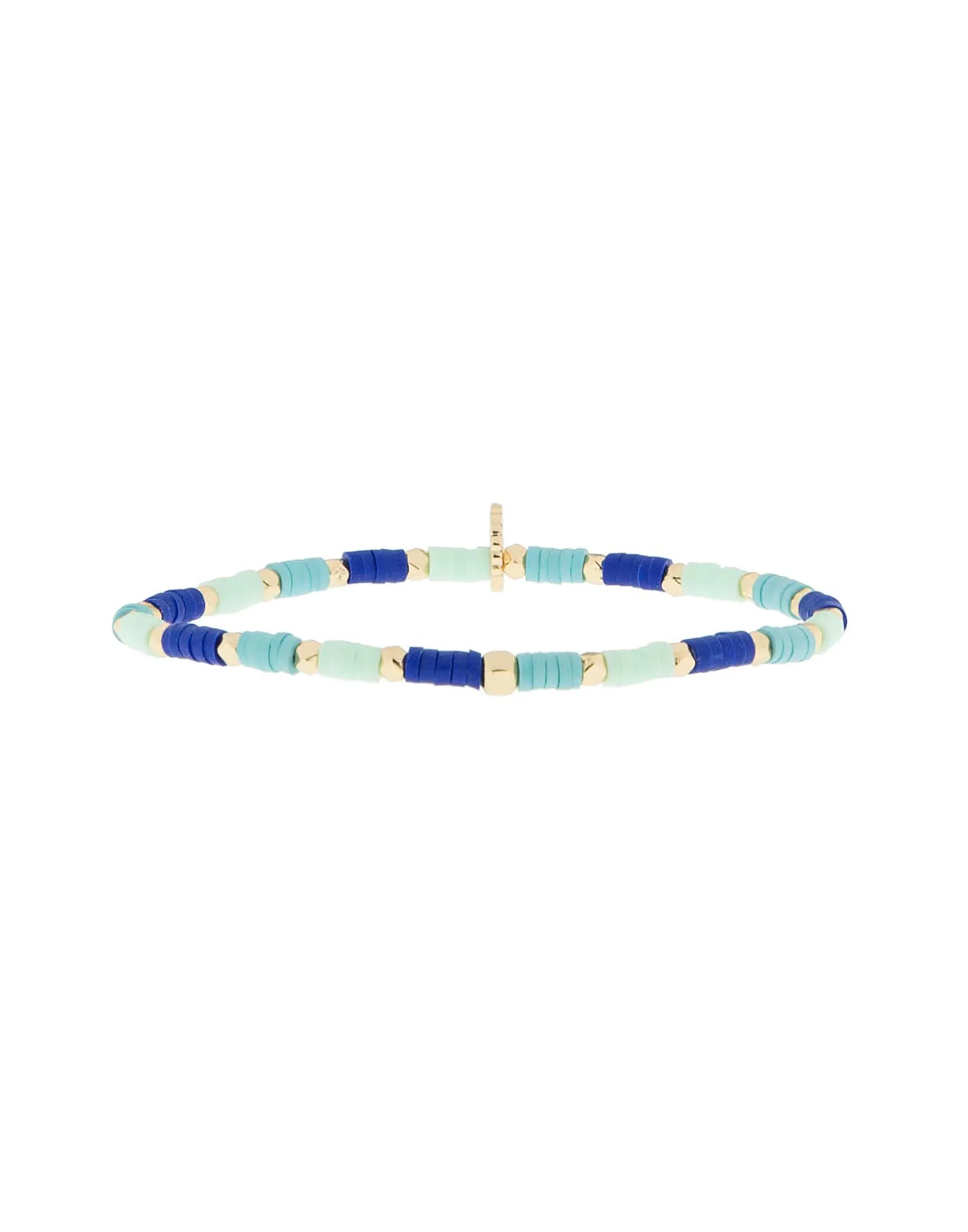 Mini Heishi Stretch Bracelet by Marlyn Schiff - Turquoise sold by Beach Bunny