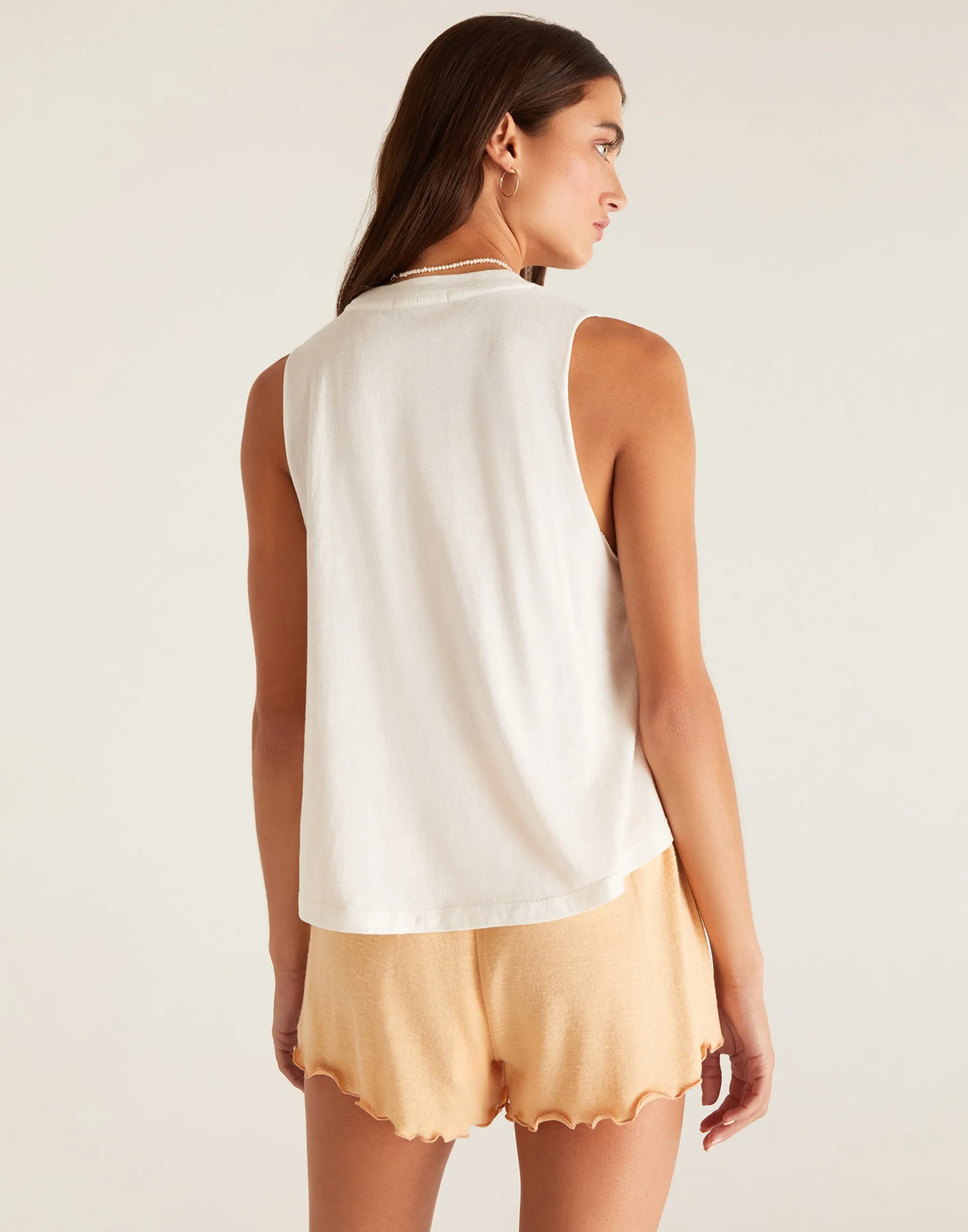 Kayla Sol Mates Tank by Z Supply - White Shell sold by Beach Bunny product image thumbnail 2