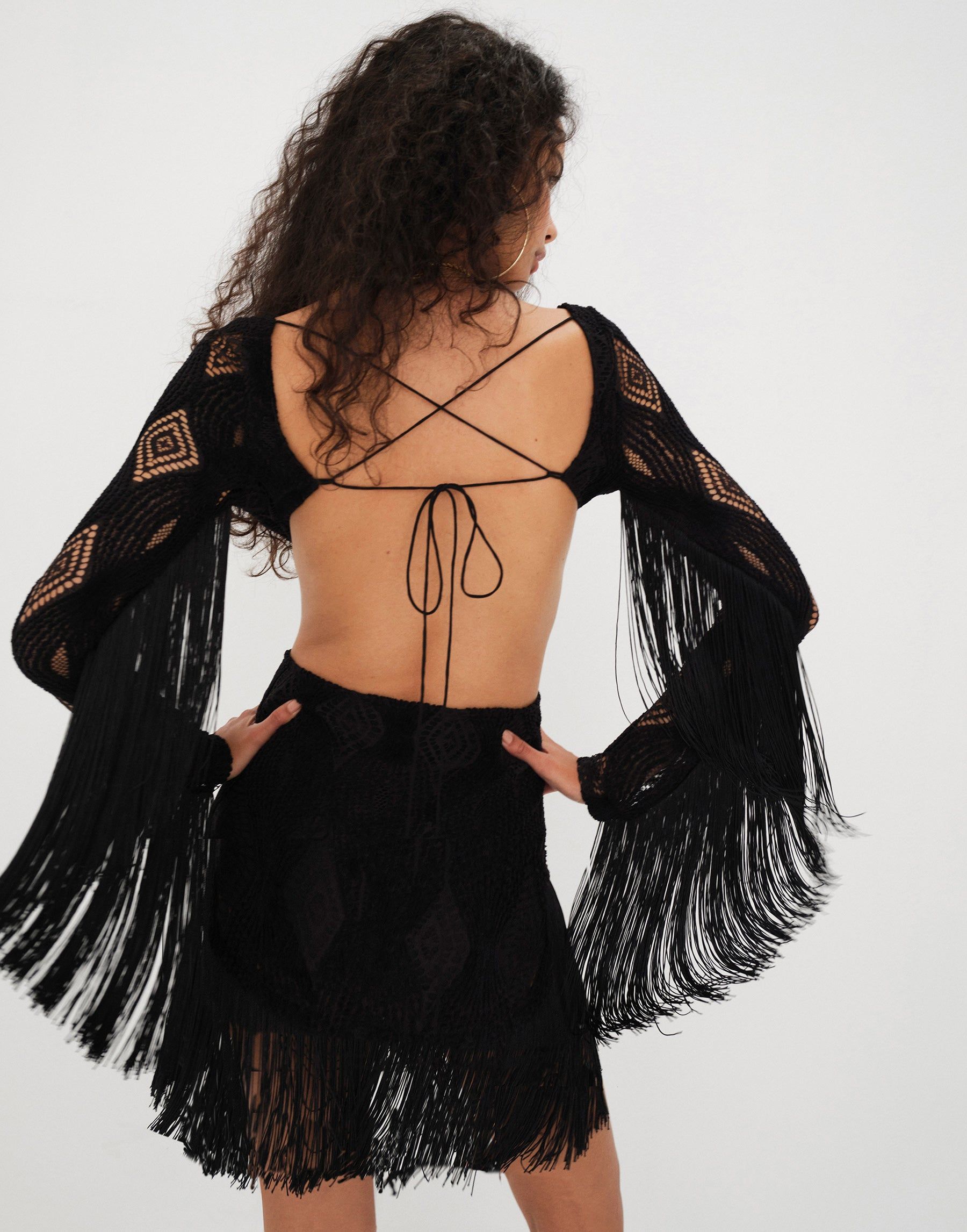 Aubrey Mini Dress by For Love & Lemons - Black sold by Beach Bunny product image thumbnail 2