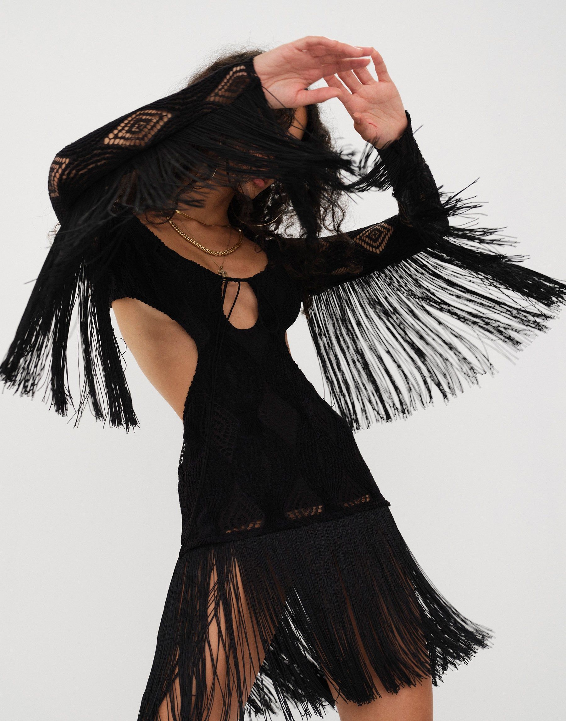 Aubrey Mini Dress by For Love & Lemons - Black sold by Beach Bunny product image thumbnail 3