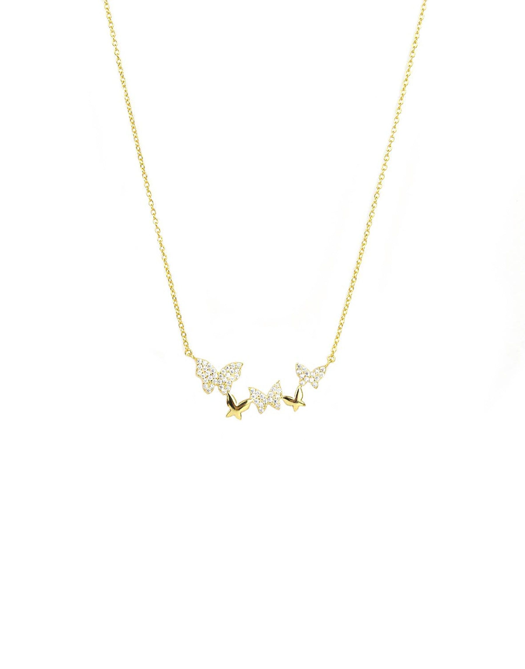 Butterfly Cluster Necklace by Marlyn Schiff - Gold sold by Beach Bunny