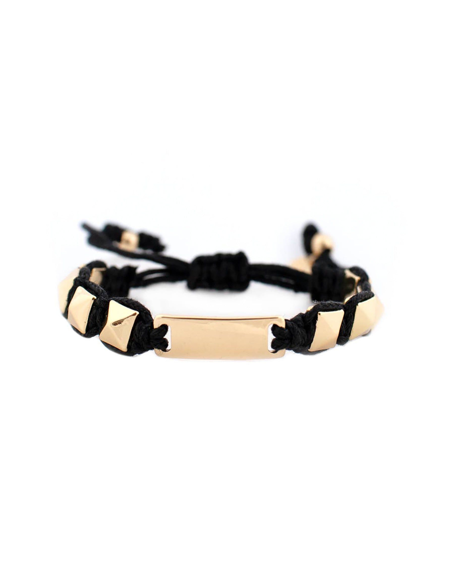 Pull Tie Bracelet by Marlyn Schiff - Gold/Black sold by Beach Bunny