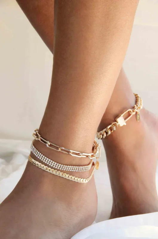 Interlinked Chain Anklet by Ettika sold by Beach Bunny